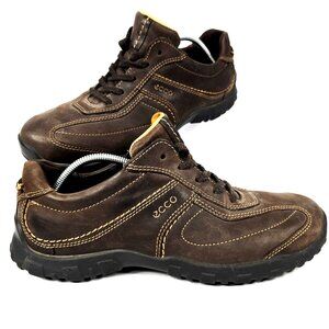 ECCO Brown Leather Lace Up Casual Oxford Shoes  Men's Size US 10.5 EUR 44